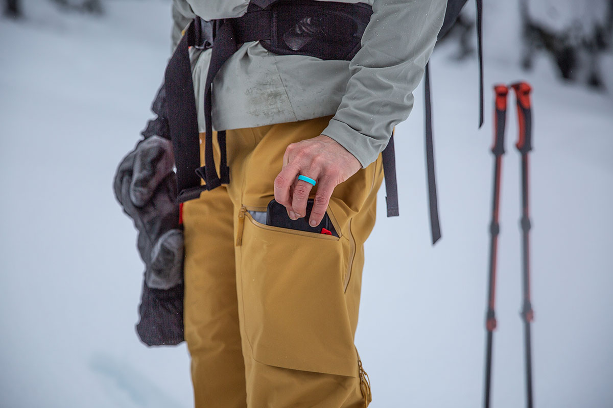 Arc'teryx Sentinel Bib Pant (phone in thigh pocket)